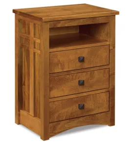 Kascade 3 Drawer Night Stand with Opening