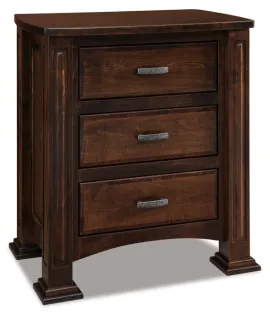 JR Lexington 30&quot; 3 Drawer Night Stand - QUICK SHIP