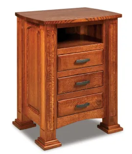Lexington 3 Drawer Night Stand with Opening