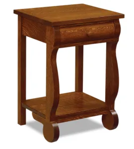 Old Classic Sleigh 1 Drawer Open Night Stand