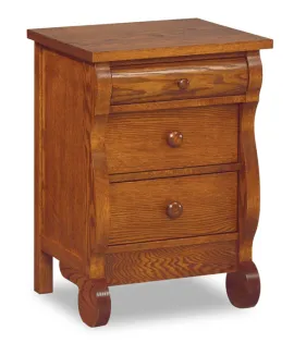 Old Classic Sleigh 3 Drawer Night Stand