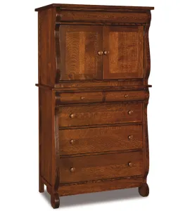 Old Classic Sleigh Chest Armoire