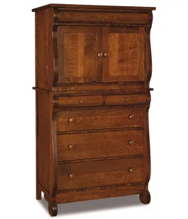 Old Classic Sleigh Chest Armoire