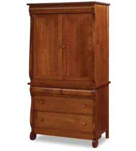 Old Classic Sleigh 41" 4 Drawer 2 Door Armoire