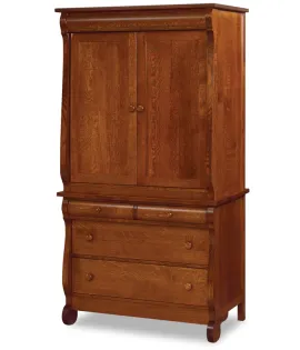 Old Classic Sleigh 41&quot; 4 Drawer 2 Door Armoire