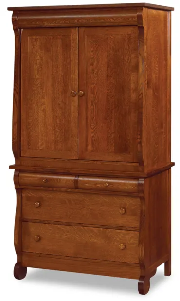 Old Classic Sleigh 41" 4 Drawer 2 Door Armoire