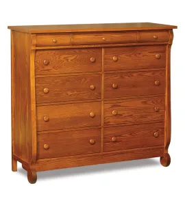 Old Classic Sleigh 11 Drawer Double Chest