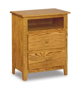 Shaker 2 Drawer Night Stand with Opening