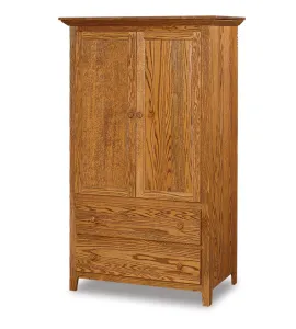 Shaker 2 Drawer 2 Door Armoire