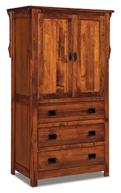 Stick Mission 3 Drawer 2 Door Armoire
