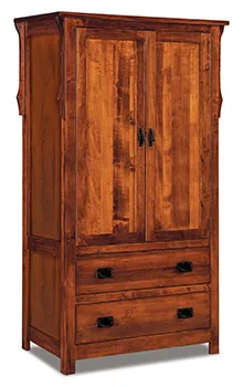 Stick Mission 2 Drawer 2 Door Armoire
