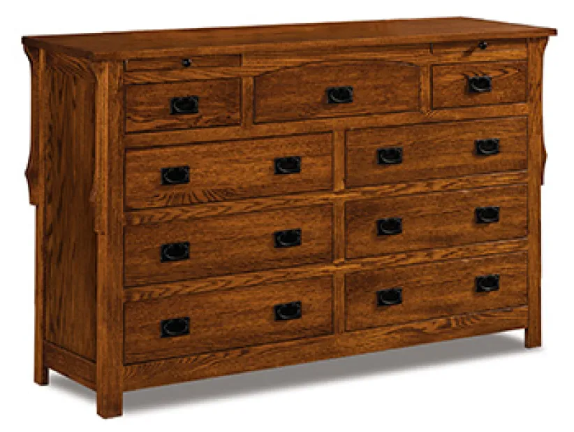 Stick Mission 9 Drawer Dresser with Jewelry Drawer