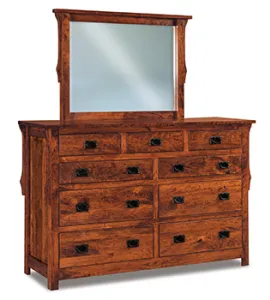 Stick Mission 69" 9 Drawer Dresser