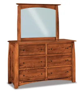 Boulder Creek 60" 6 Drawer Dresser (44"Height)