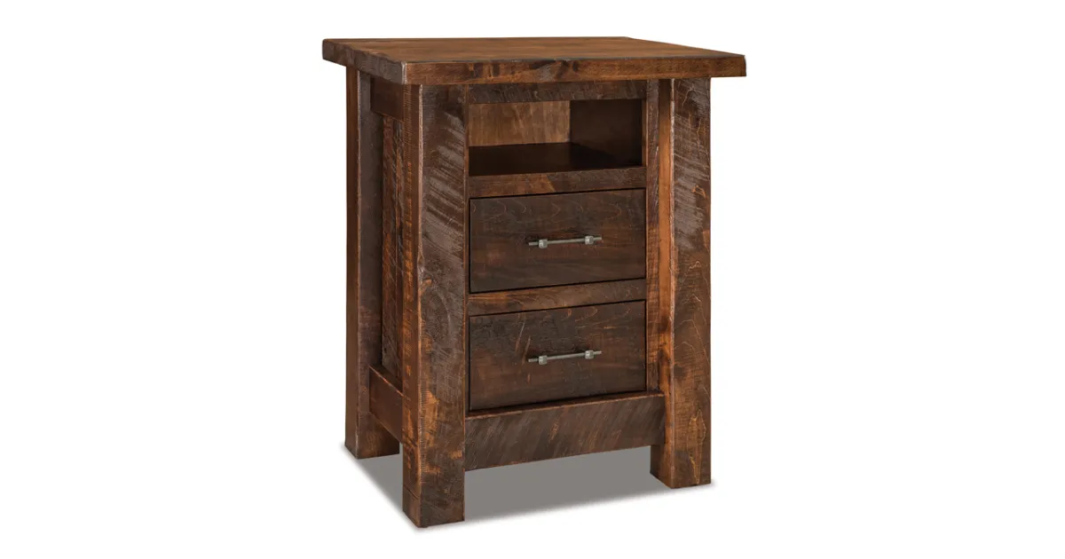 Houston 27\" 2 Drawer Night Stand with Opening