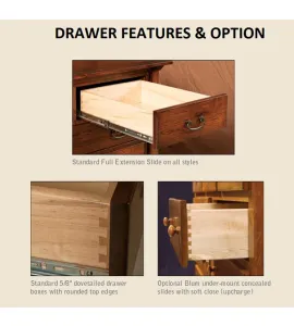 Stick Mission 60" 9 Drawer Dresser