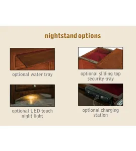 Stick Mission 2 Drawer Night Stand with Opening