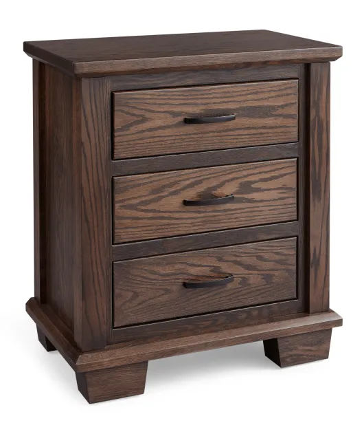JR Burlington 029 - 3 Drawer Nightstand