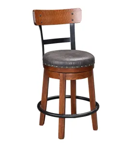 WW Kelso Swivel Bar Stool with Back