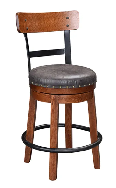 WW Kelso Swivel Bar Stool with Back