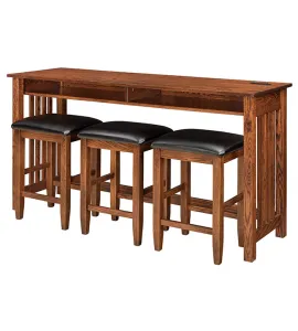Country Mission Counter Height Sofa Table
