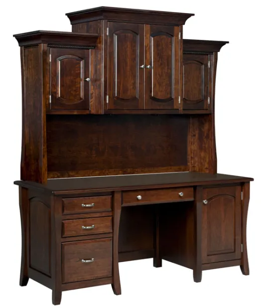Berkley Desk with Credenza and Hutch