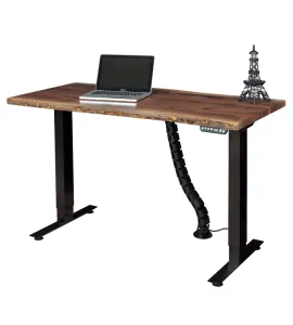 Adona Adjustable Standing Desk with Live Edge - QUICK SHIP