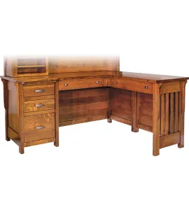 Boston Corner Desk with Hutch B