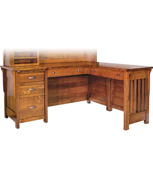 Boston Corner Desk with Hutch B