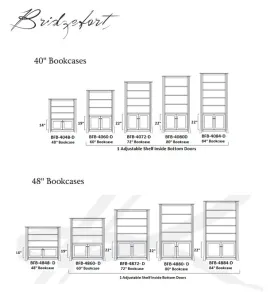 Bridgefort Mission Bookcase with Bottom Doors