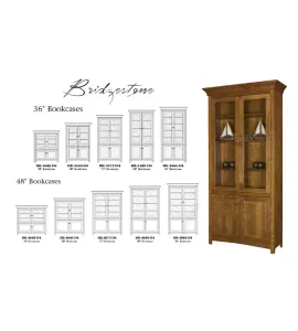 Bridgestone Bookcase with Top &amp; Bottom Doors