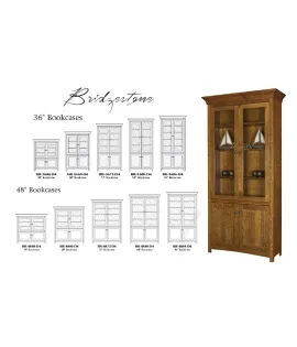 Bridgestone Bookcase with Top &amp; Bottom Doors
