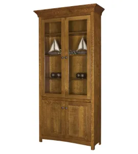 Bridgestone Bookcase with Top &amp; Bottom Doors