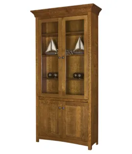 Bridgestone Bookcase with Top &amp; Bottom Doors