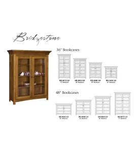 Bridgestone Bookcase with Full Length Glass Doors
