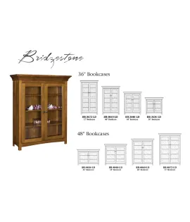 Bridgestone Bookcase with Full Length Glass Doors