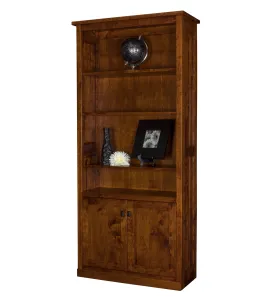 Freemont Mission Bookcase with Bottom Doors