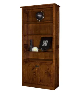 Freemont Mission Bookcase with Bottom Doors