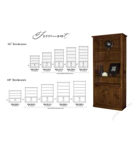 Freemont Mission Bookcase with Bottom Doors