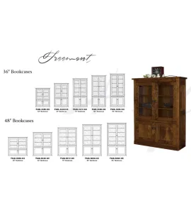 Freemont Mission Bookcase with Top &amp; Bottom Doors