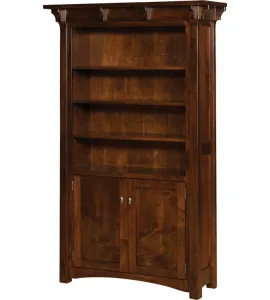 Manitoba Bookcase with Two Bottom Door