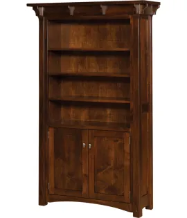Manitoba Bookcase with Two Bottom Door