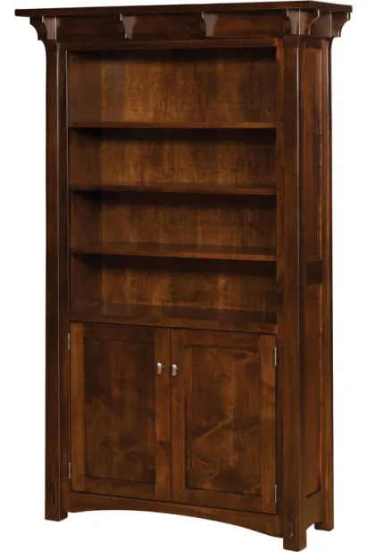 Manitoba Bookcase with Two Bottom Door