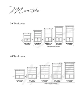 Manitoba Bookcase with Two Bottom Door