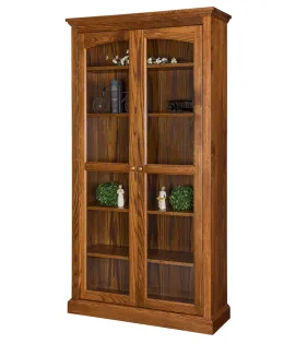 Siloam Bookcase with Full Length Glass Doors