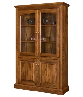 Siloam Bookcase with Top &amp; Bottom Doors