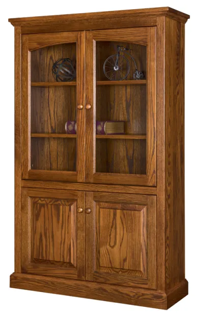 Siloam Bookcase with Top & Bottom Doors