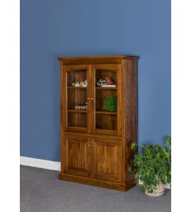 Siloam Bookcase with Top &amp; Bottom Doors