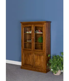 Siloam Bookcase with Top &amp; Bottom Doors