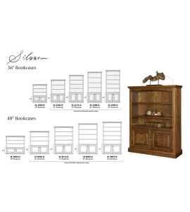 Siloam Bookcase with Bottom Doors